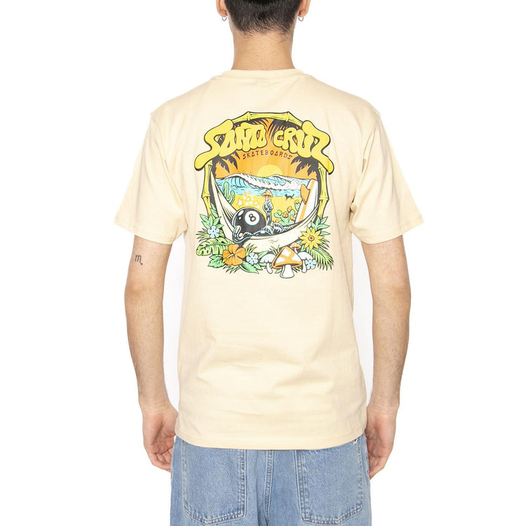 Winkowski 8Baller Trip T-Shirt Blond Wood - Maglietta Girocollo Uomo Beige SCA-TEE-12130  SANTA CRUZ 