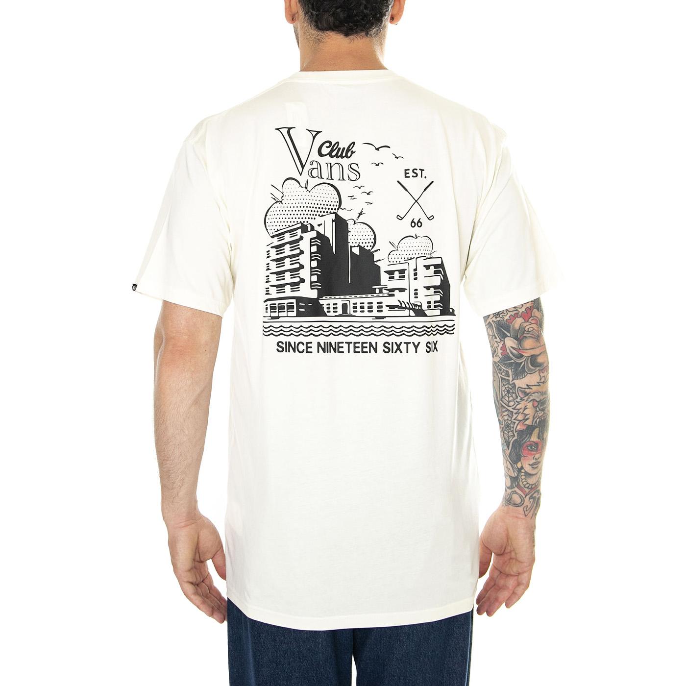 Club Vee SS Tee Marshmallow - Maglietta Girocollo Uomo Beige VN000G5TFS81  VANS 