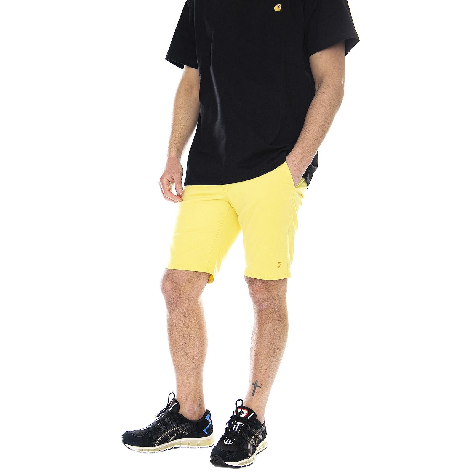 Hawk Chino Shorts - Pastel Yellow - Bermuda Uomo Gialli 119437_4  FARAH 