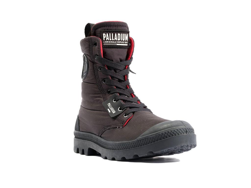 Pampa Hi Overcush Black / Black - Scarpe Stringate Profilo Alto Donna Nere PAS98864-001-M  PALLADIUM 