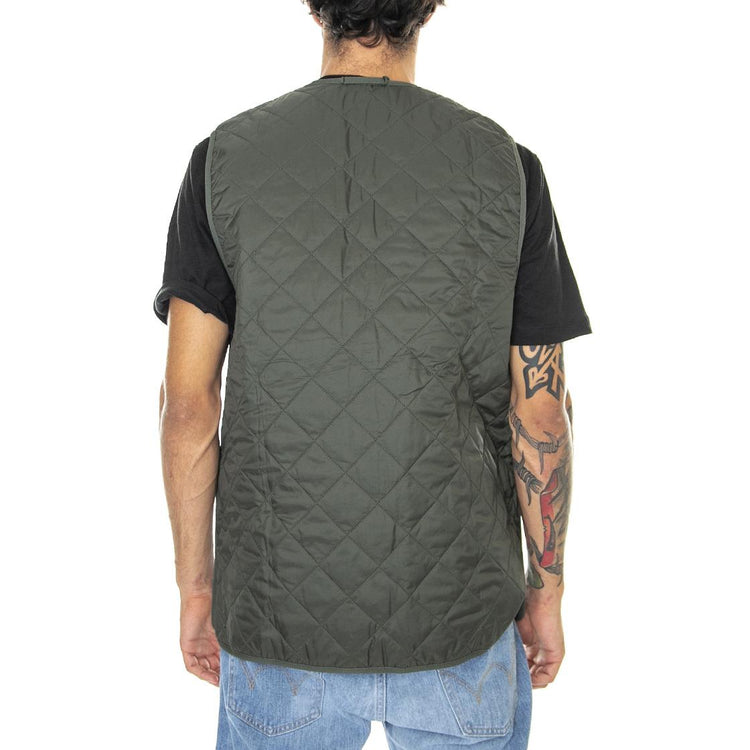 Quilted Waistcoat Zip Liner Olive Classic - Giacca Smanicata Uomo Marrone FW22-MLI0001-GN92  BARBOUR 