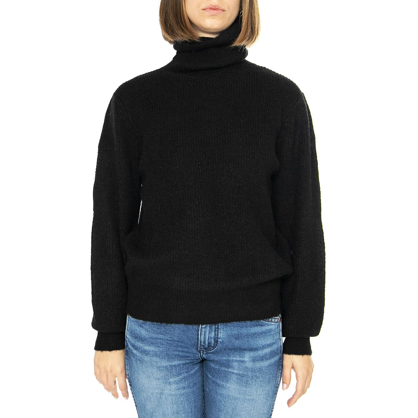 Roll Neck Knit Black - Maglione Donna Nero 112358826-BLACK  LEE 