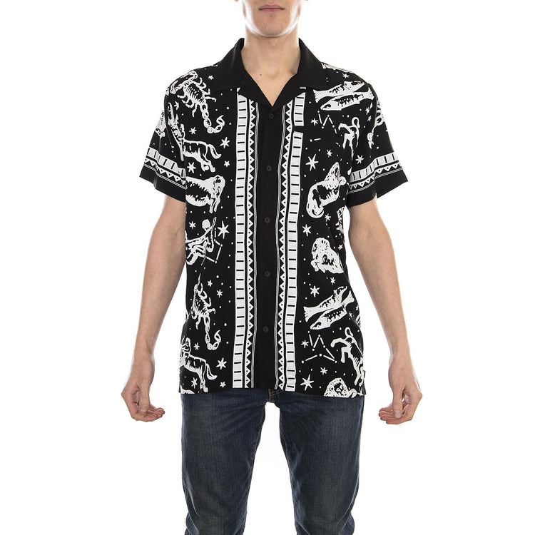 ZODIAC S/S SHIRT BLACK BU00031-BLACK  HUF 