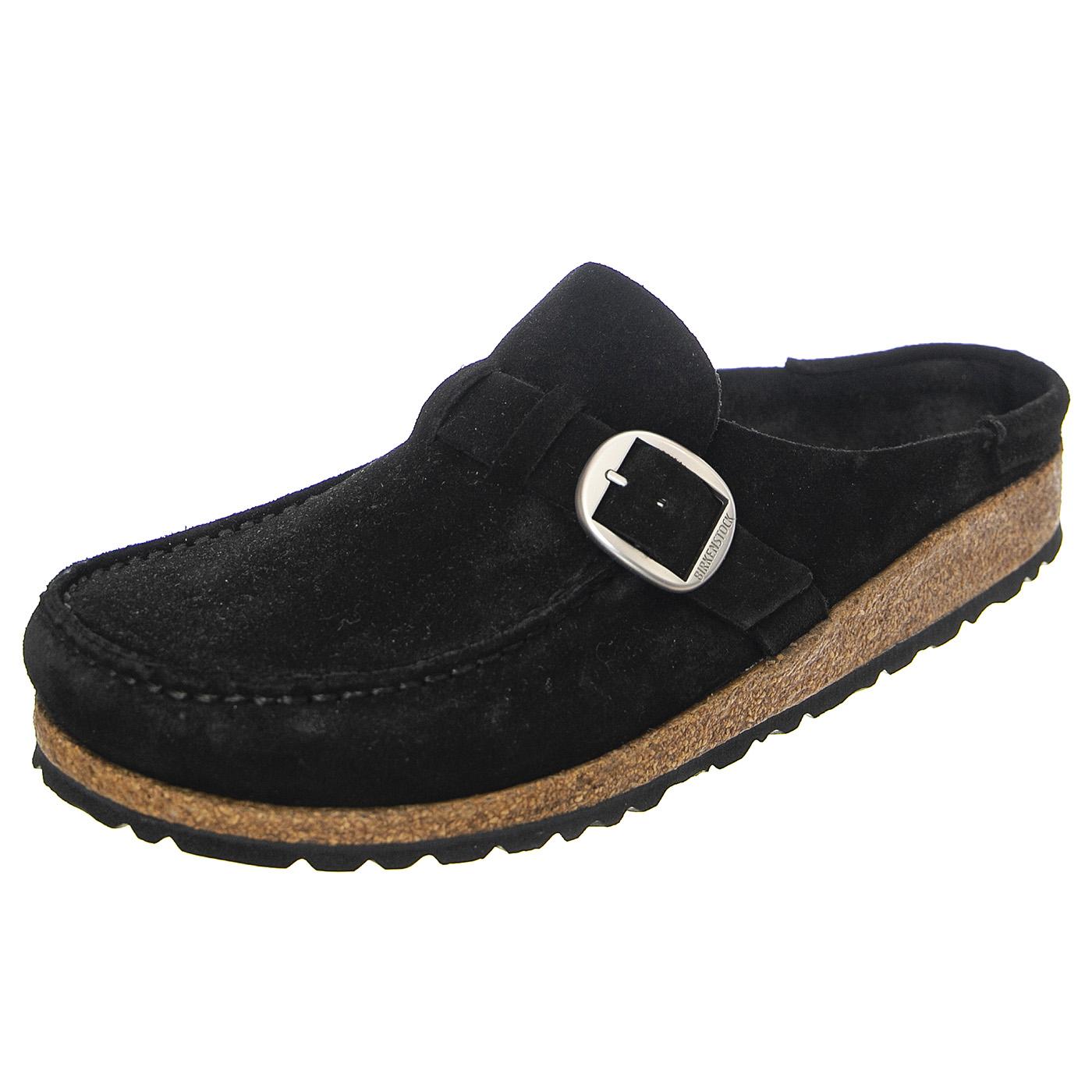 Buckley Women Black, Suede Leather - Sandali Donna Neri - Calzata Stretta 1017826  BIRKENSTOCK 