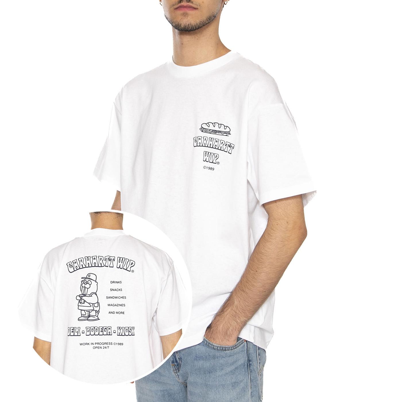 S/S Sandwich T-Shirt White - Maglietta Girocollo Uomo Bianca I035230.02XX  CARHARTT WIP 