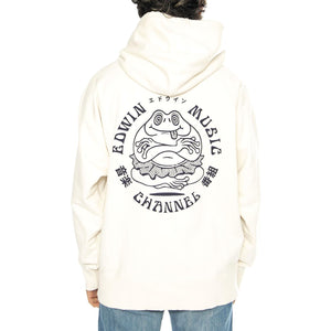 Edwin Music Channel Hoodie Sweat Whisper White - Felpa con Cappuccio Uomo Bianca I033470.WHW.67.  EDWIN 