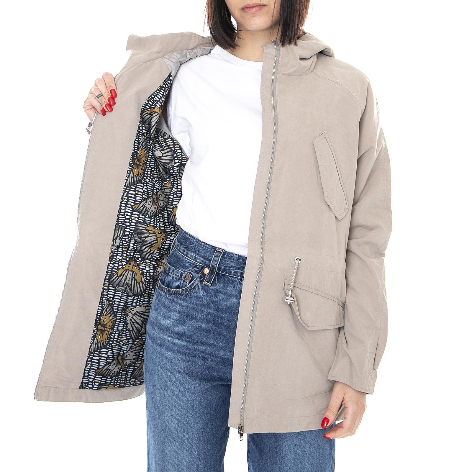 Womens Ebba Jacket - Taupe - Giacca Invernale con Cappuccio Donna Beige 171521-953-taupe  ELVINE 