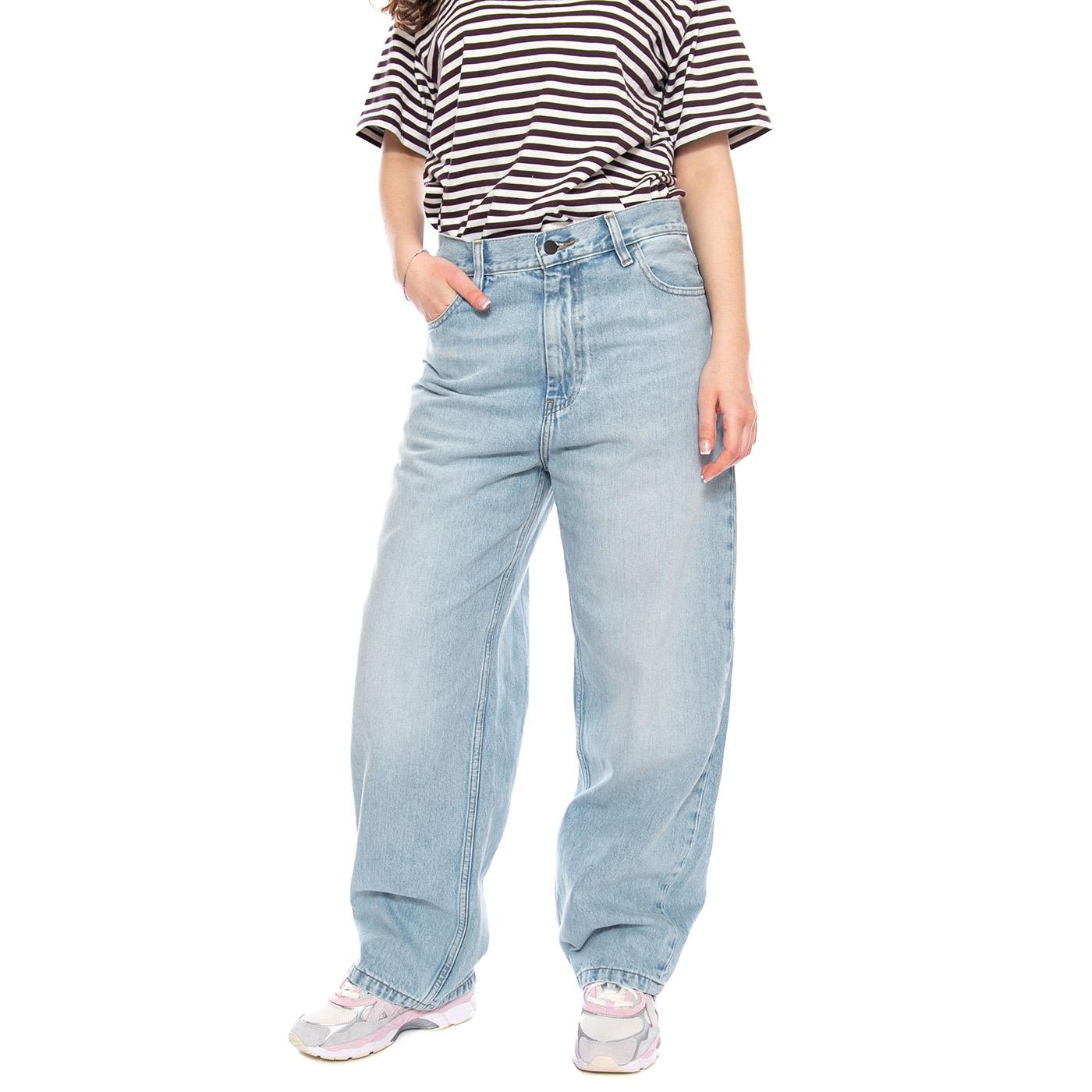 W' Brandon Pant Blue - Pantaloni Denim Jeans Donna Blu I035892 01WU CARHARTT WIP 