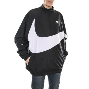 M NSW VW SWOOSH WVN HLFZIP JKT BLACK/WHITE/WHITE AJ2696-010  NIKE 