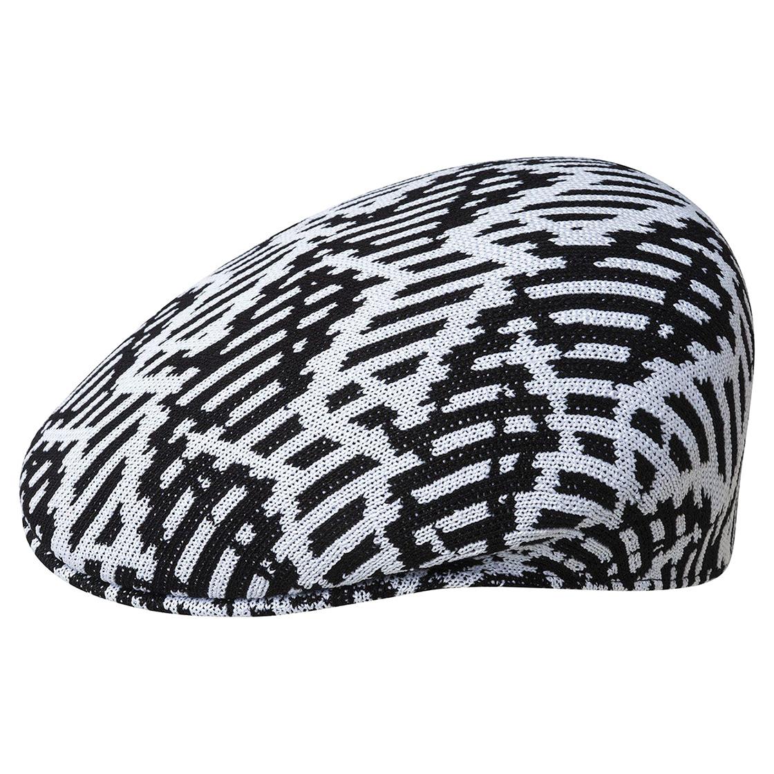 Falling Scales 504 Black / White - Cappellino a Coppola Bianco / Nero K3576-BW016  KANGOL 