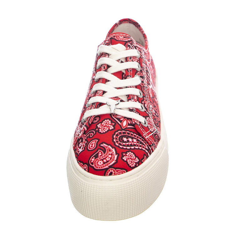 Womens Ruby Bandana Shoes - Red - Scarpe Stringate Profilo Basso Donna Rosse WSPRUBY-REDB  WINDSOR SMITH 