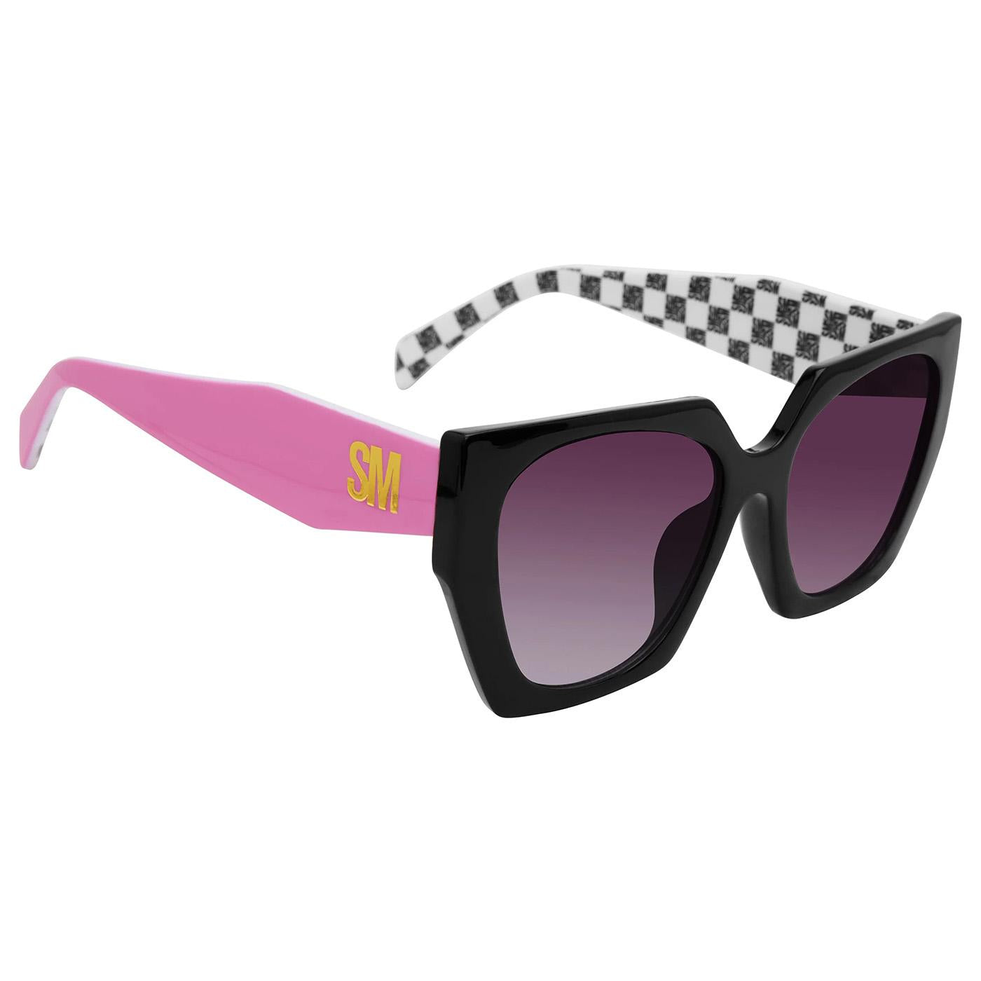 Grae Black Opaque Pink Opaque With SM Bloc Logo Paper Transfer On Interior Smoke Gradient - Occhiali da Sole Multicolore SMAX17209  STEVE MADDEN 