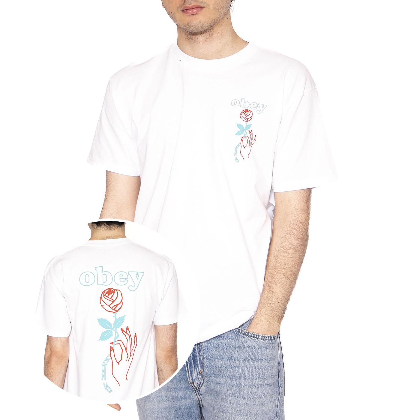 Obey Spring Forth Tee White - Maglietta Girocollo Uomo Bianca 165263945-WHT  OBEY 