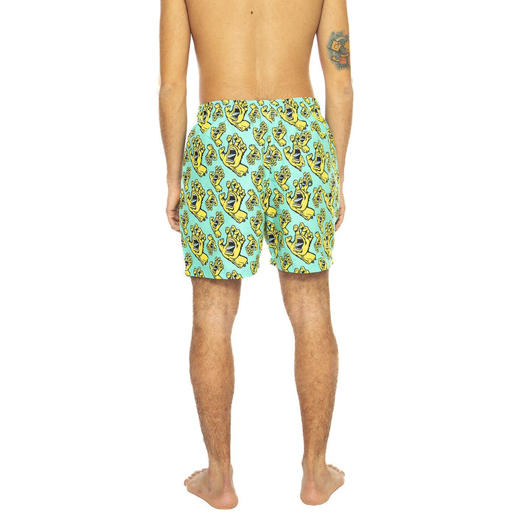 Hands All Over Turquoise - Costume da Bagno Uomo Multicolore SCA-SHR-5047  SANTA CRUZ 
