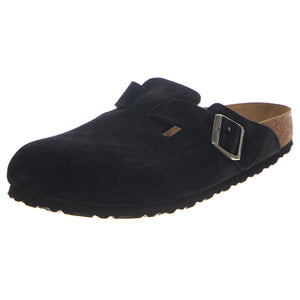 Boston black, Suede Leather - Sandali Uomo Neri 1027067  BIRKENSTOCK 