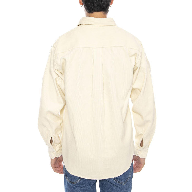 L/S Flint Shirt Salt - Camicia Uomo Panna I035837.1NGXX  CARHARTT WIP 