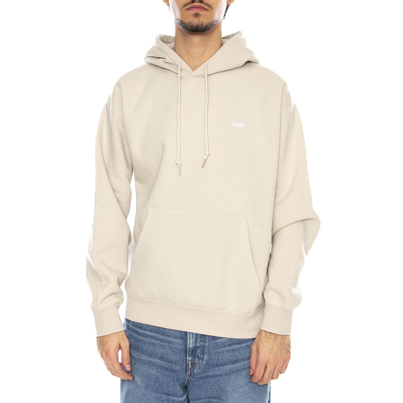 Established Works Bold Hood II Fleece Moonstruck - Felpa con Cappuccio Uomo Beige 112470216 MNS OBEY 