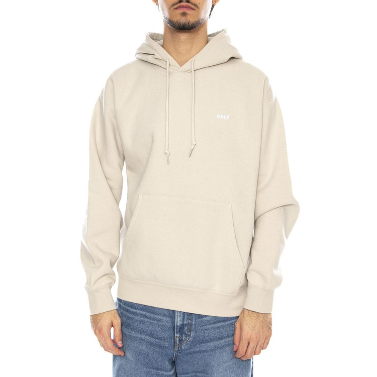 Established Works Bold Hood II Fleece Moonstruck - Felpa con Cappuccio Uomo Beige 112470216 MNS OBEY 