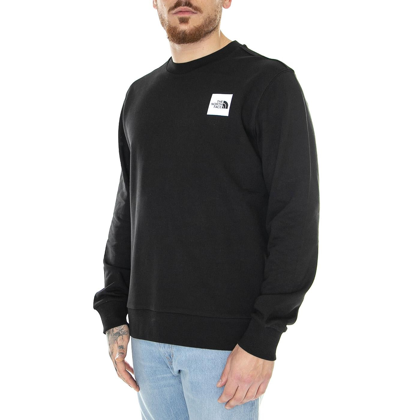 M' Summer Logo Crew TNF Black - Felpa Girocollo Uomo Nera NF0A8238JK31  THE NORTH FACE 
