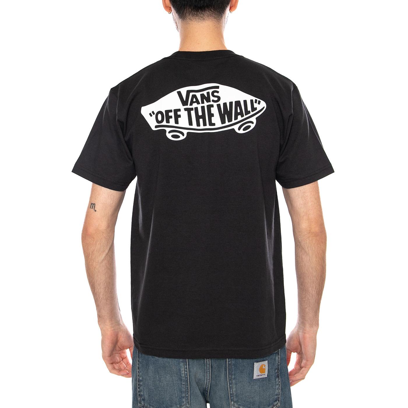DOUBLE STANDARD SS TEE BLACK / WHITE - Maglietta Girocollo Uomo Nera VN000SYD Y281 VANS 