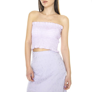 W' Top Bandeau de Nido de Abeja Lila - Top Donna Viola 31W/41241  WILD PONY 