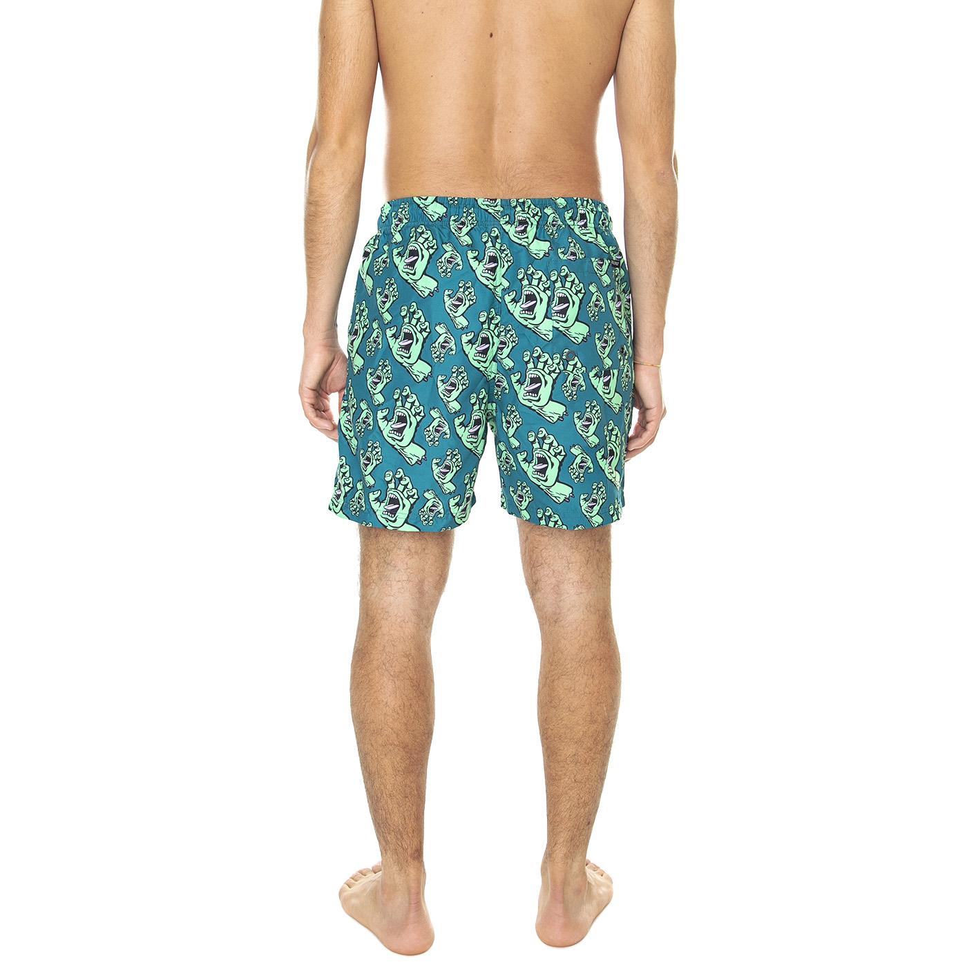 M' Hands All Over Swimshort Verdigris - Costume da Bagno Uomo Multicolore Hands All Over Swimshort Verdigris  SANTA CRUZ 