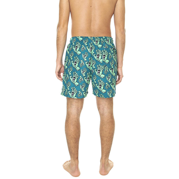 M' Hands All Over Swimshort Verdigris - Costume da Bagno Uomo Multicolore Hands All Over Swimshort Verdigris  SANTA CRUZ 