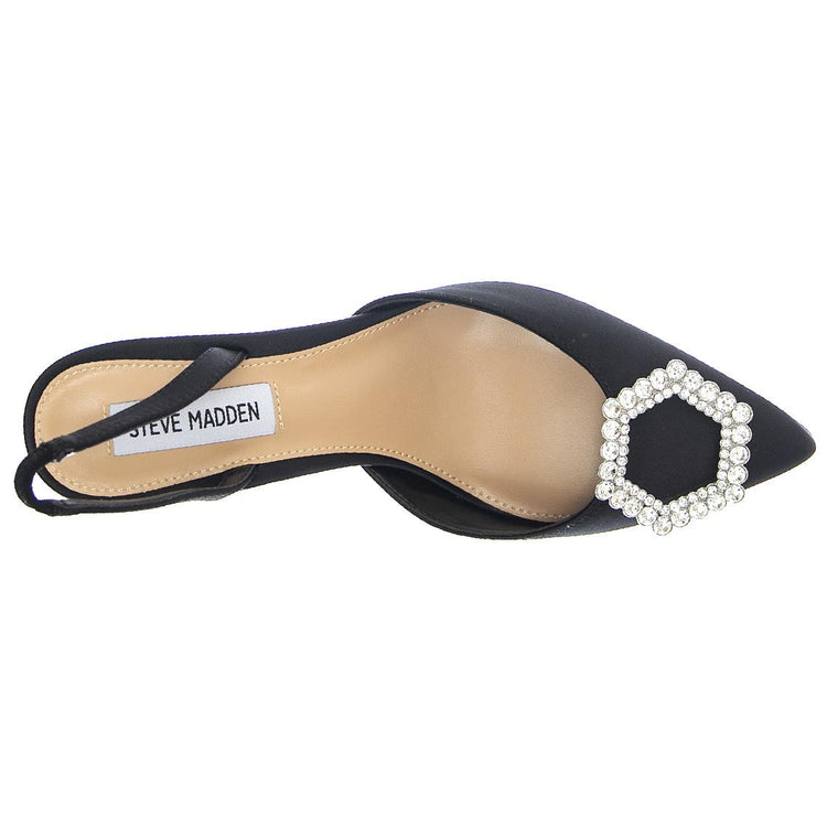 LUCENT BLACK SATIN - Sandali Donna Neri SMSLUCENT-BLK . STEVE MADDEN 