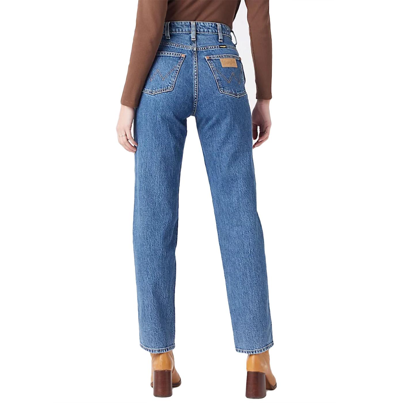 Mom Straight Winter Hue Denim Pants - Pantaloni Denim Jeans Donna Blu W27M16Z18  WRANGLER 