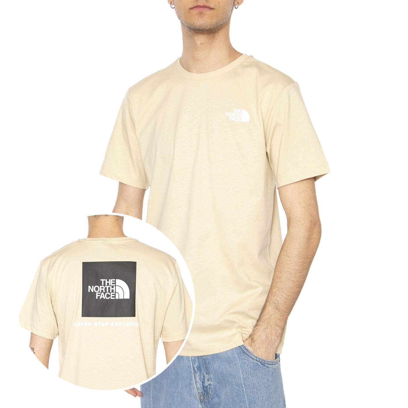 Men's S/S Box Nse Tee - Maglietta Girocollo Uomo Beige NF0A87NP3X41  THE NORTH FACE 