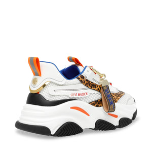 Possession Blk / Wht Leopard - Scarpe Stringate Profilo Basso Donna Nere / Bianche / Leopard SMPPOSSESSION-BLKLEO  STEVE MADDEN 