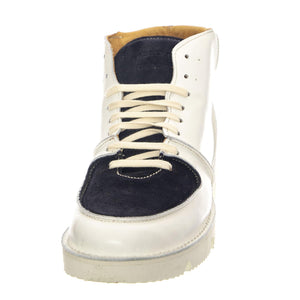 Considered White Navy - Scarpe Stringate Profilo Alto Uomo Bianche OGSCONSIDERED-WHTNVY  ORIGINAL GRADE 