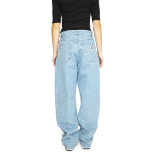 W' Brandon Pant Blue /stone bleached - Pantaloni Denim Jeans Donna Blu I031918.0112  CARHARTT WIP 