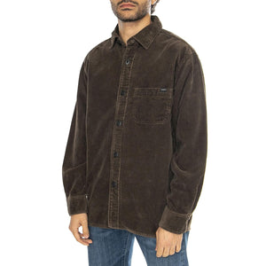 Ander Shirt LS Rain Drum - Camicia in Velluto Uomo Marrone I032605.1WW.06.  EDWIN 