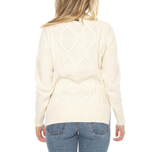 Barbour Burne Crew -- Maglione Donna Bianco LKN1572 WH51 BARBOUR 