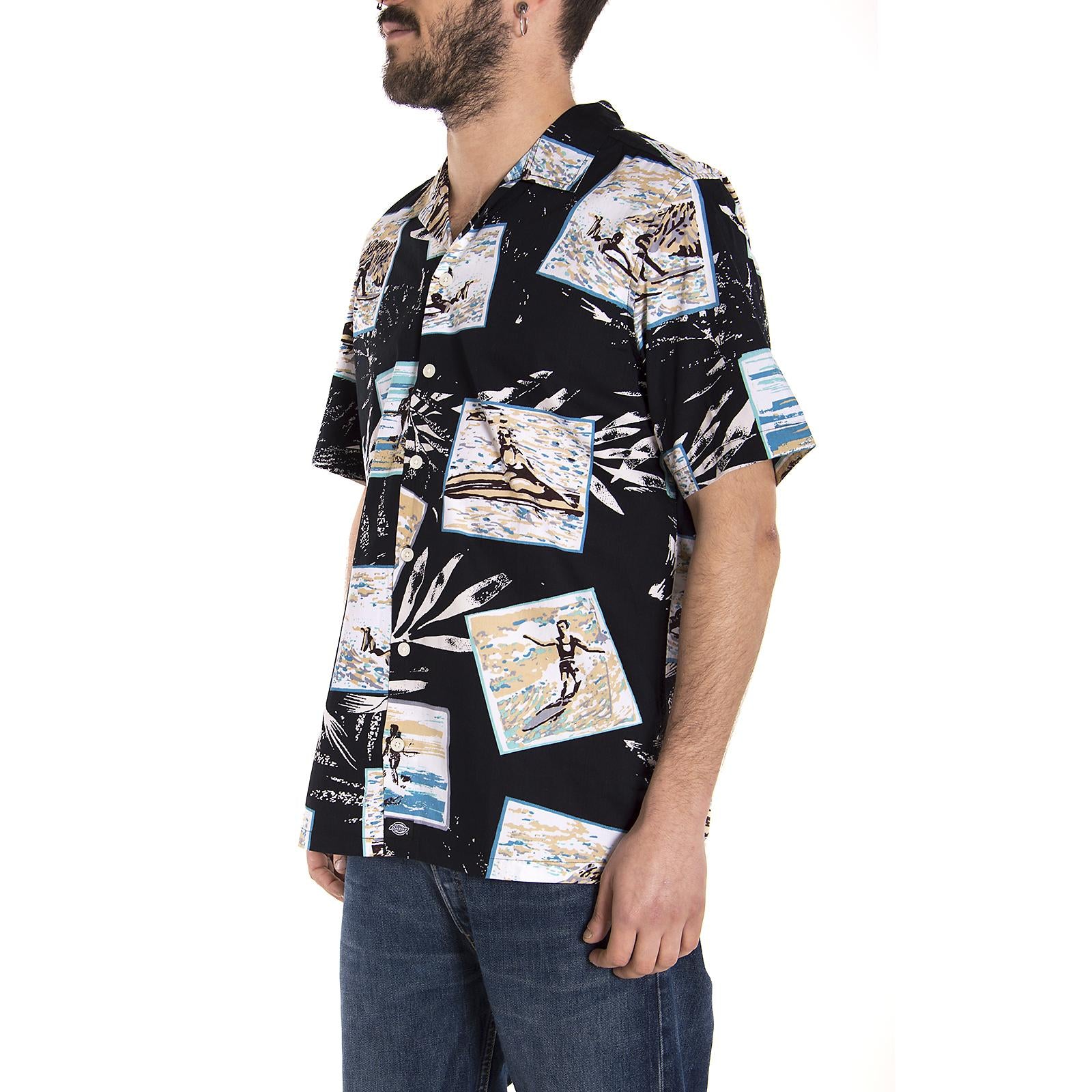 Tillar S/S Shirt - Black - Camicia Maniche Corte Uomo Nera 05-200254-BK . DICKIES 