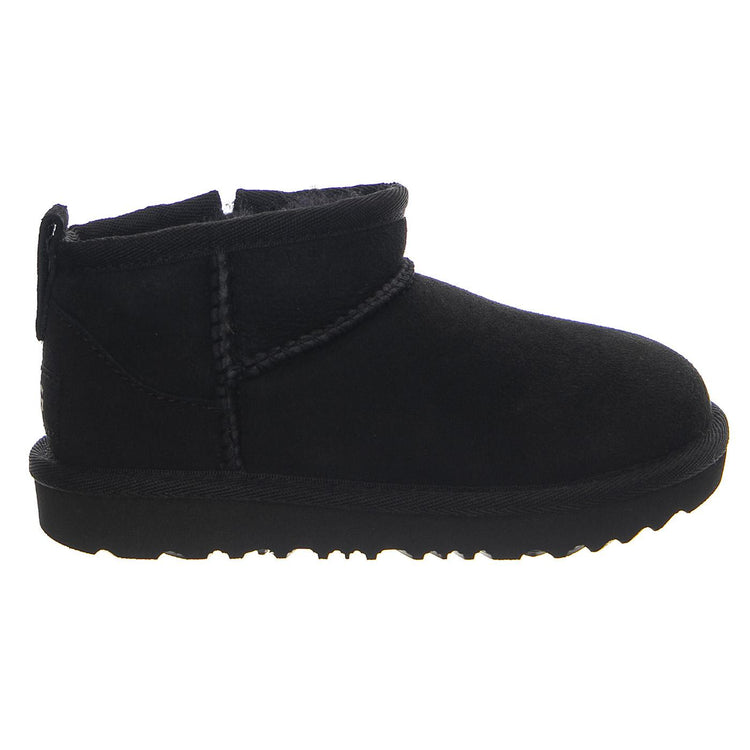 UGG Classic Ultra Mini Black - Scarpe Bambino/Bambina in Pelle Scamosciata Nera 1130750T BLK UGG 