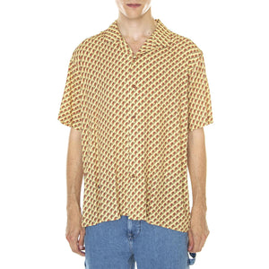 M' Gelati Aloha Shirt Yellow Yellow - Camicia Maniche Corte Uomo Gialla / Multicolore 1463-YELLOW  BRAVA FABRICS 