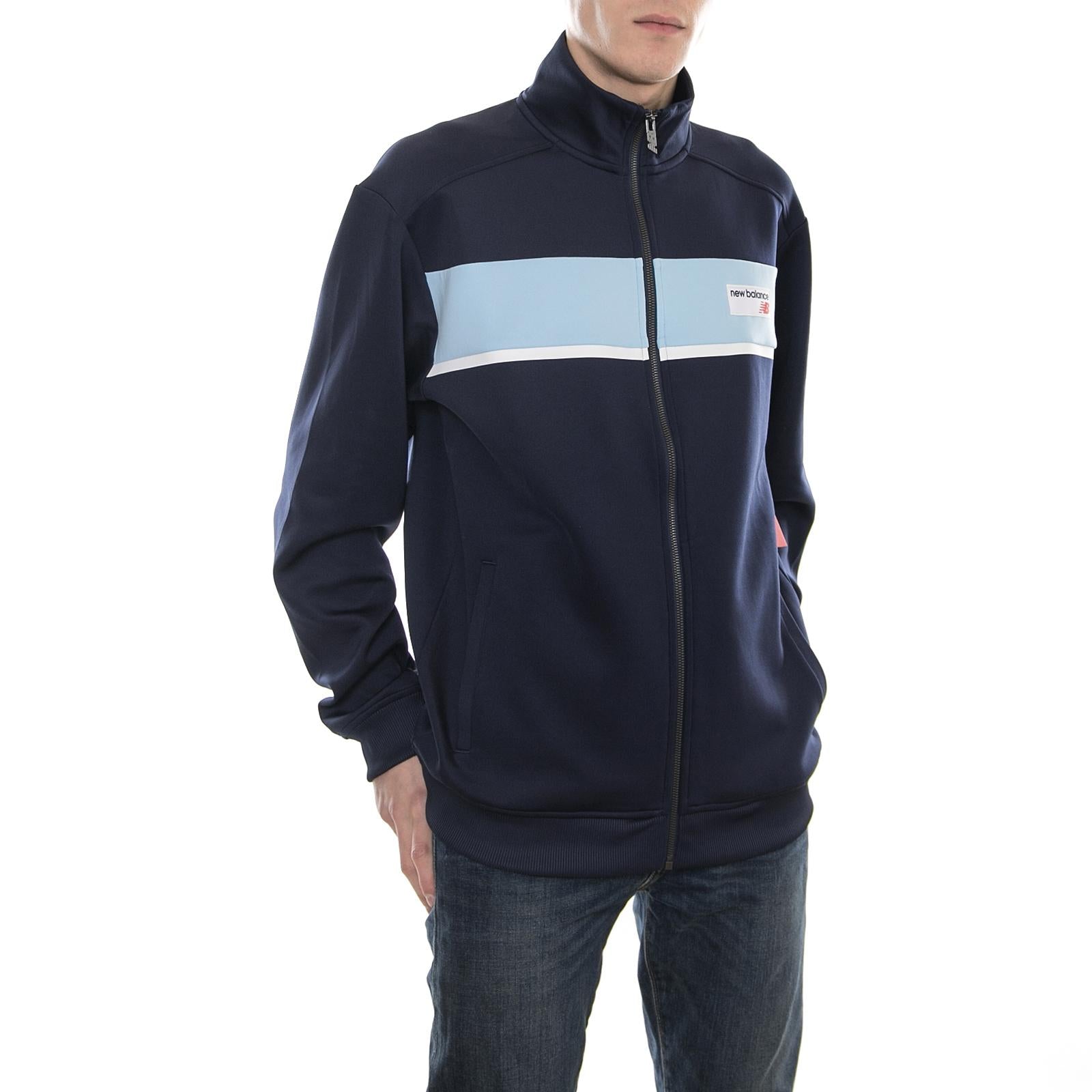 MJ81551 NB ATHLETICS TRACK JACKET PIGMENT - Giacca NBMJ81551PGM  NEW BALANCE 