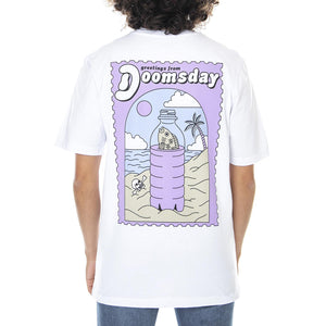 Mens Greetings T-Shirt - White - Maglietta Girocollo Uomo Bianca 0261WHT-1 . DOOMSDAY 