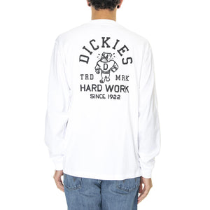 Cleveland Tee LS White - Maglietta Girocollo Maniche Lunghe Uomo Bianca DK0A4Y1OWHX1  DICKIES 