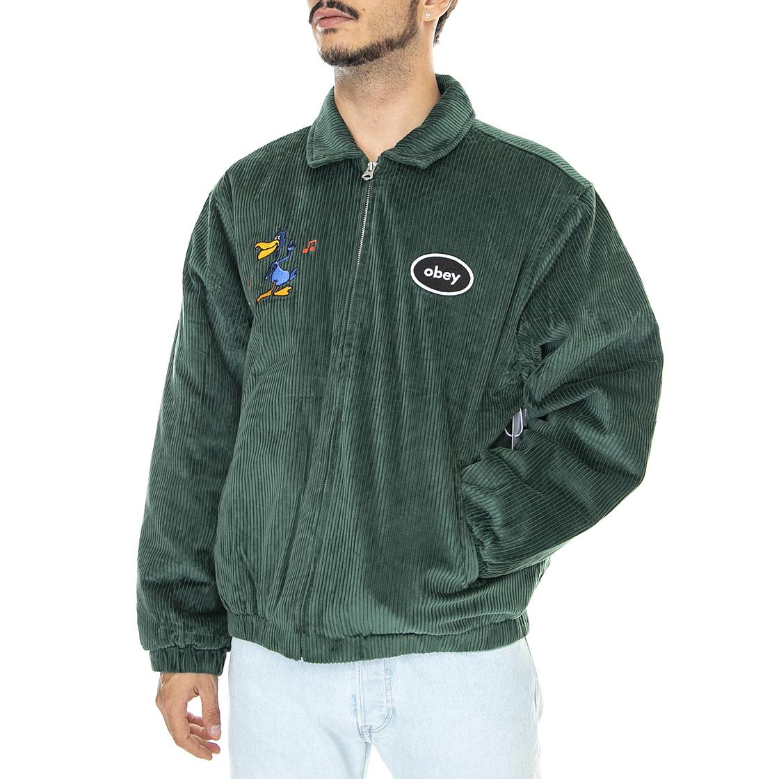 Nomad Corduroy Jacket Dark Cedar - Giacca Invernale Uomo Verde 121800516-DCD  OBEY 