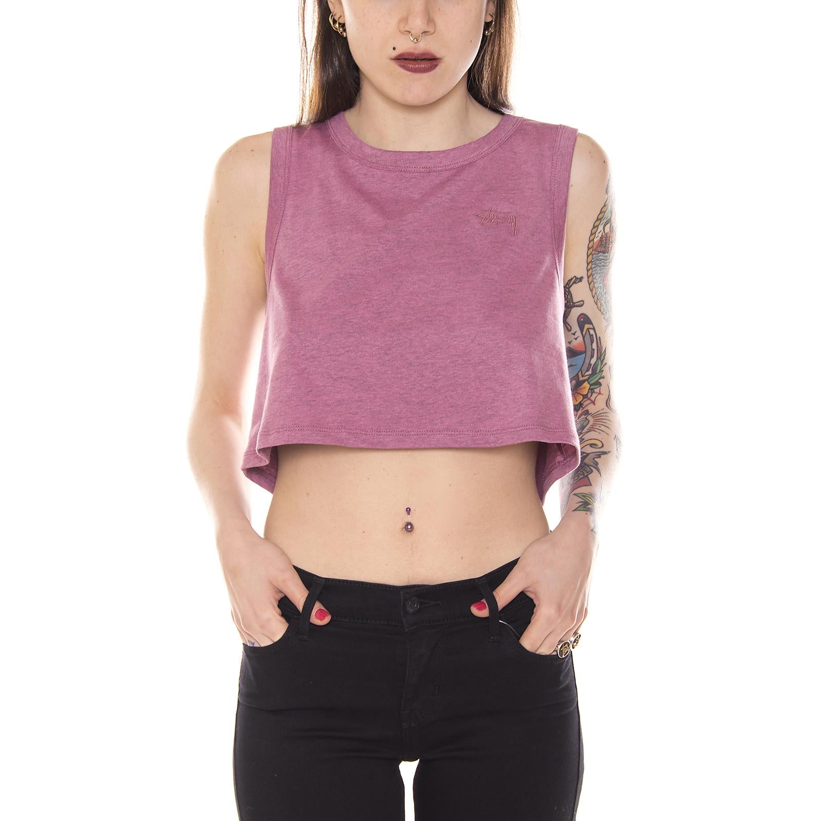 ROSECRANS TANK PINK HEATHER 214389-PINK HEATHER  STUSSY 