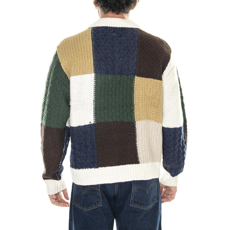 M' Oliver Patchwork Sweater Unbleached / Multi - Maglione Uomo Multicolore 151000074-UBL  OBEY 