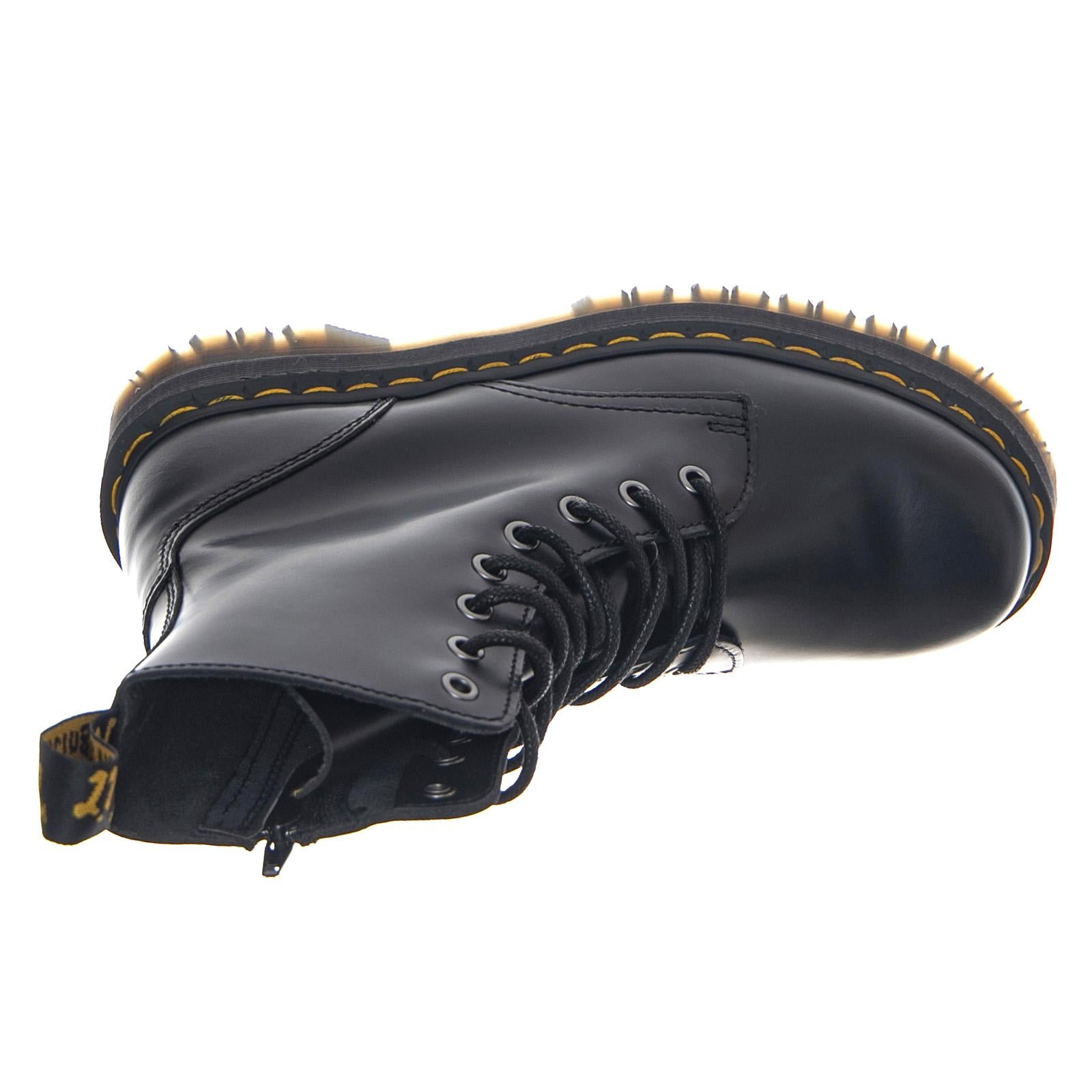 Jadon - Polished Smooth Black - Anfibi Stringati Donna Neri DMSJADONBK15265001  DR.MARTENS 
