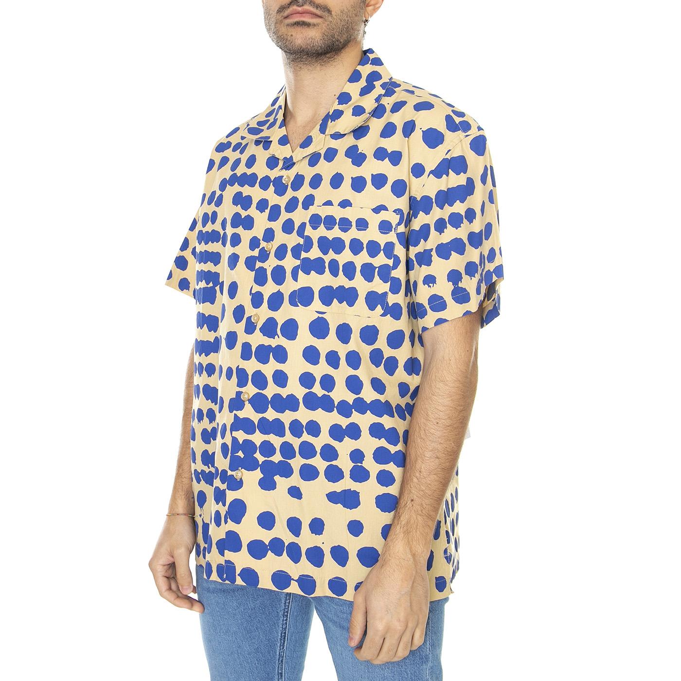 Connect Woven SS Irish Cream Multi - Camicia Maniche Corte Uomo Multicolore 181210386-IRC  OBEY 