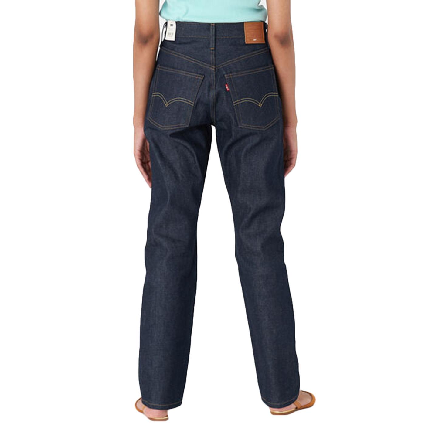 501 Rigid Sesquicentennial Med Indigo Worn In - Pantaloni Denim Jeans Donna Blu A6167-0000  LEVIS 