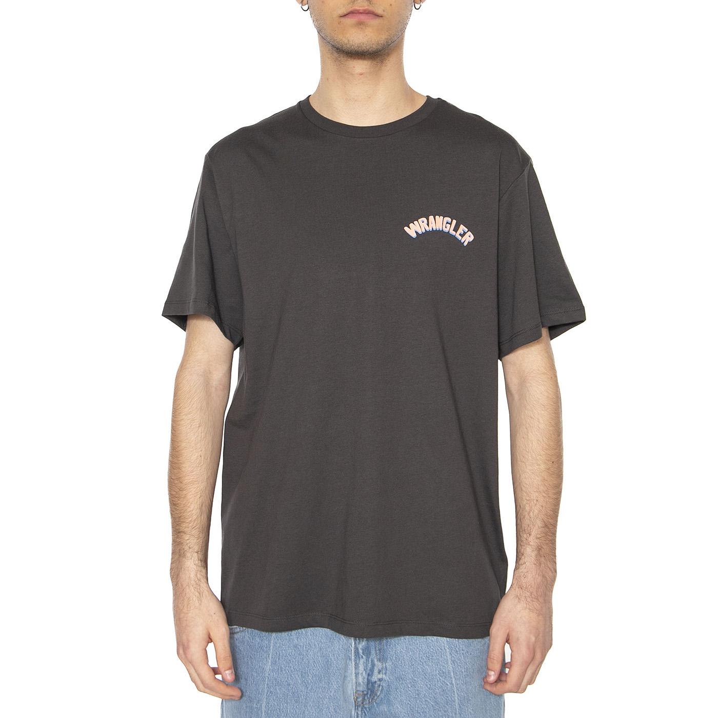 Graphic Tee Faded Black - Maglietta Girocollo Uomo Nera 112362909  WRANGLER 