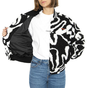 Obey Mazy Varsity Jacket Black Multi - Giacca Donna Nera / Multicolore 221800404-BKM  OBEY 