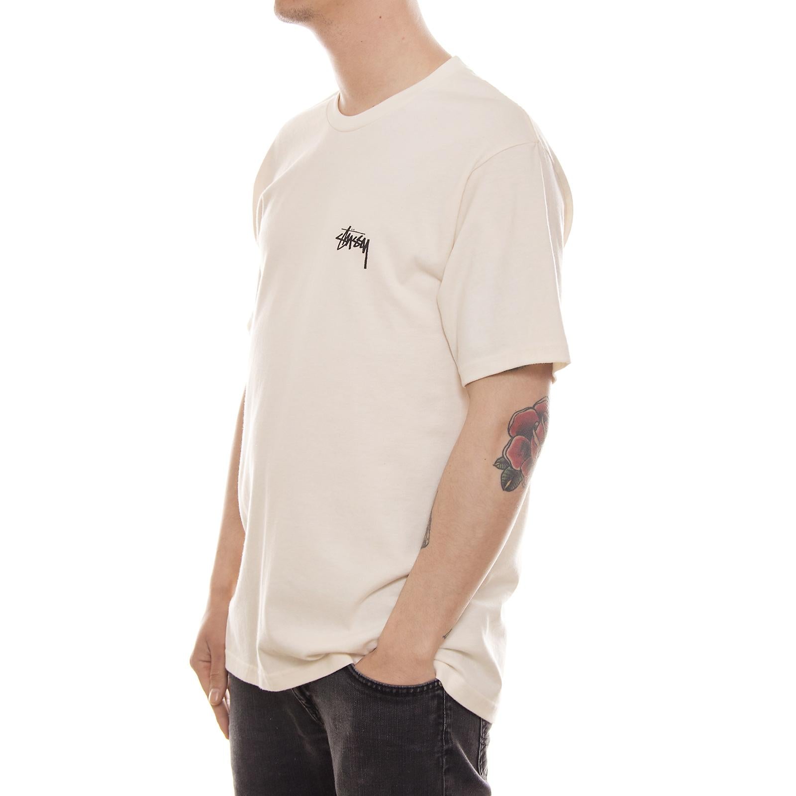 SURFMAN CHECK TEE NATURAL 1904028-NATURAL  STUSSY 